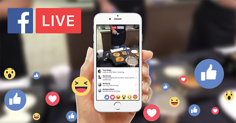 Người dùng livestream trên facebook